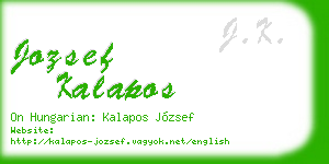 jozsef kalapos business card